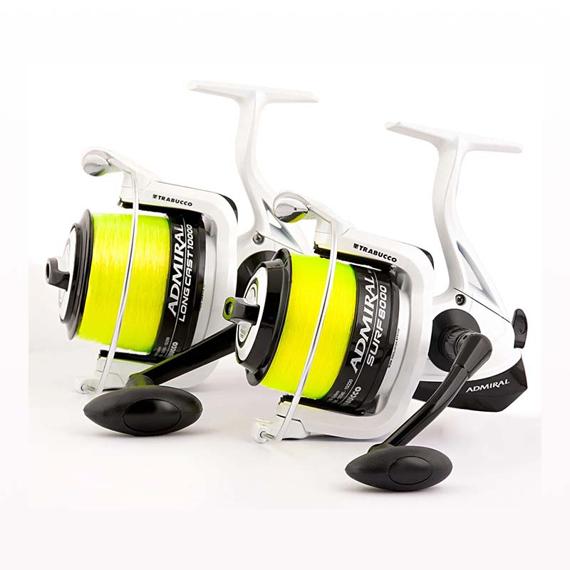 Mulinello Trabucco ADMIRAL LongCast 10000 4 Cusinetti a sfere + 1 a rullo Pesca surf casting Bolentino traina - [033-35-300